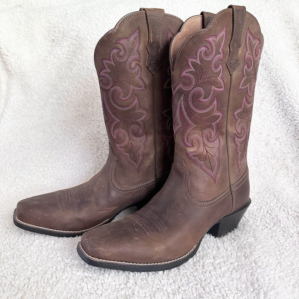 Ariat Womens Cowboy Boots Size 9.5 Round Up Western Square Toe Style 10014172